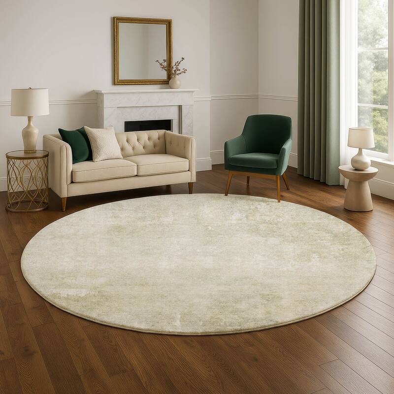 Premium Washable Super Soft Modern Watercolor Mayfield Rug - Beige - 8' x 8'
