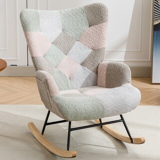Accent Chair with Solid Wood Armrest and Feet - Bed Bath & Beyond ...