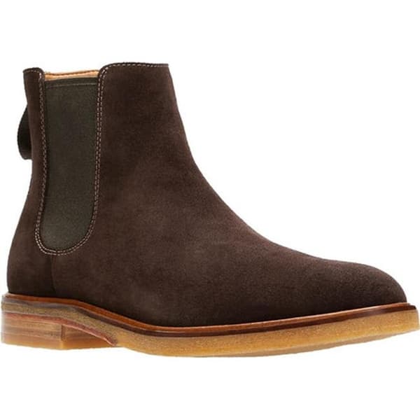 Shop Clarks Men S Clarkdale Gobi Chelsea Boot Dark Brown Suede Overstock 17417363