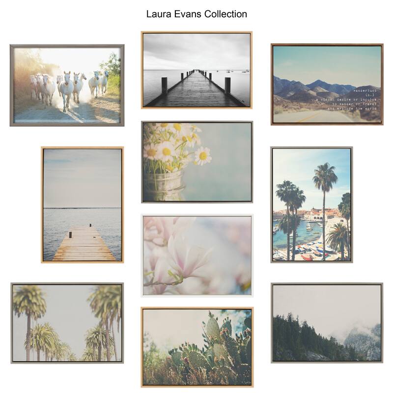 Kate and Laurel Sylvie The Perfect Day Framed Canvas by Laura Evans