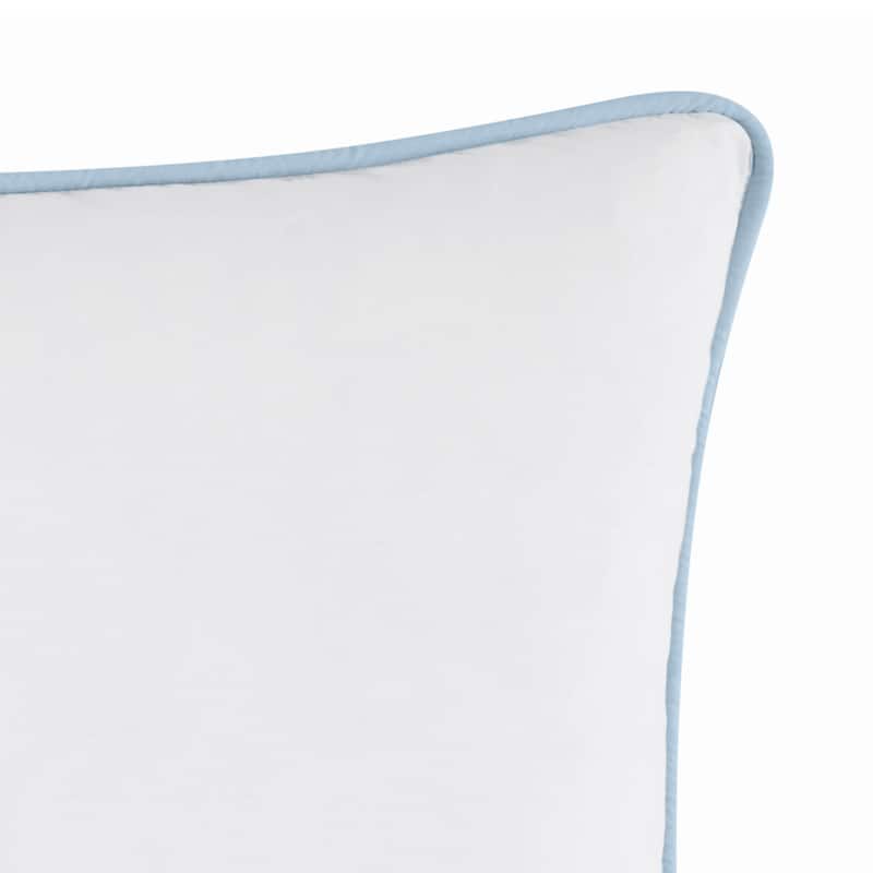 Brooklyn Loom Solid Contrast Piped Decorative Pillow