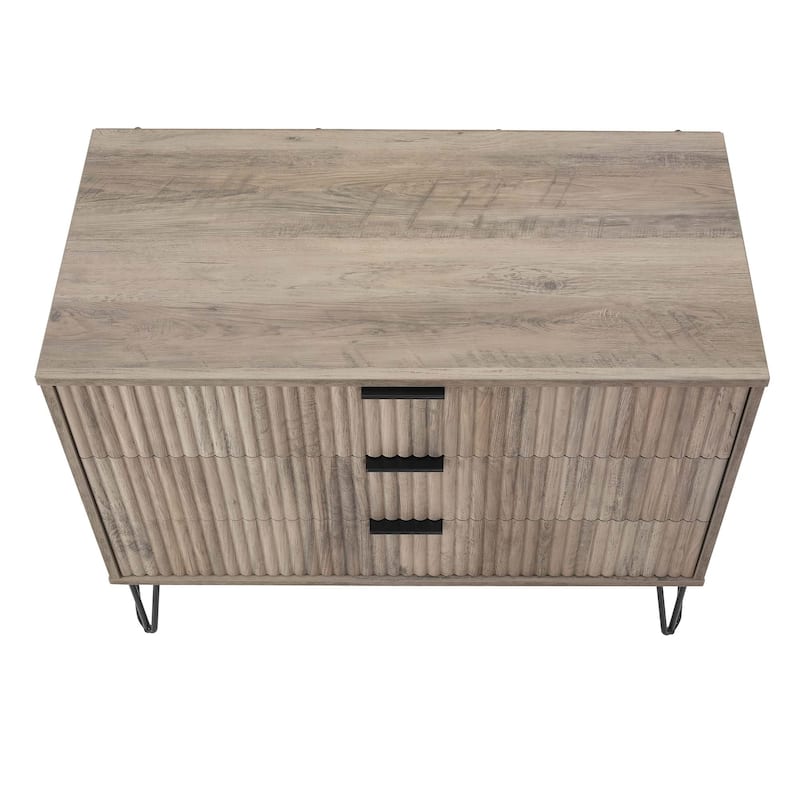 Manhattan Comfort 2-Piece Dumbo Modern Standard 3-Drawer Dresser Nightstand Set
