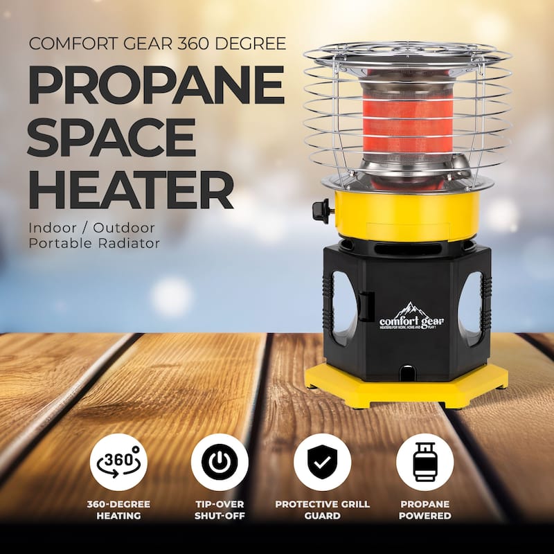 Comfort Gear 360 Degree Propane Space Heater Indoor/Outdoor Portable Radiator - 11.35