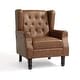 preview thumbnail 20 of 27, Set of 2 Vegan Leather Upholstered Button Tufted Accent Chair