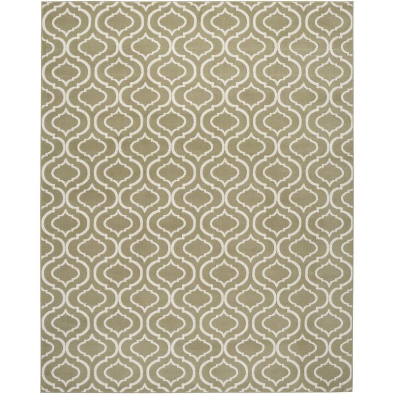 Jicu Power Loomed Non Skid Stain Resistant Area Rug By HomeRoots - 118' X '94' X '0.5
