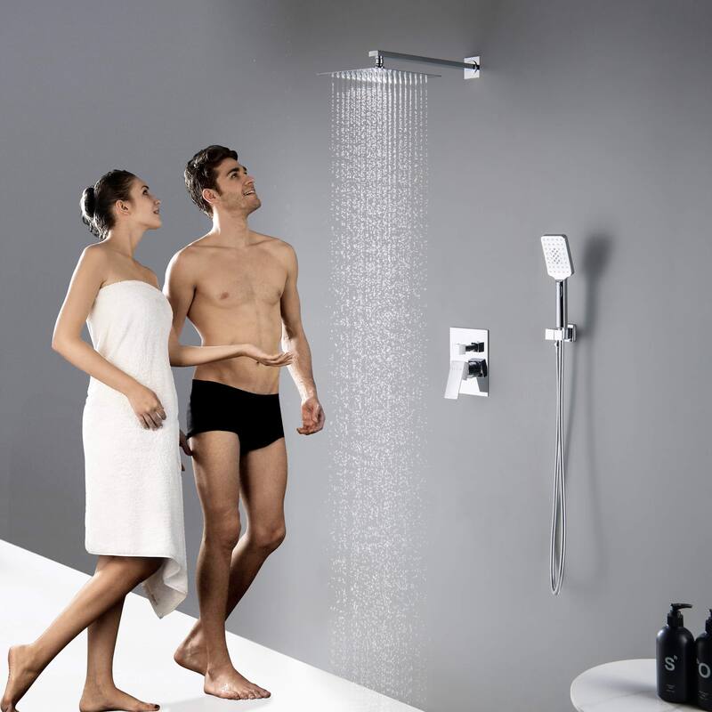 Cube Pressure Balanced 2-Function Shower System with Rough-In Valve