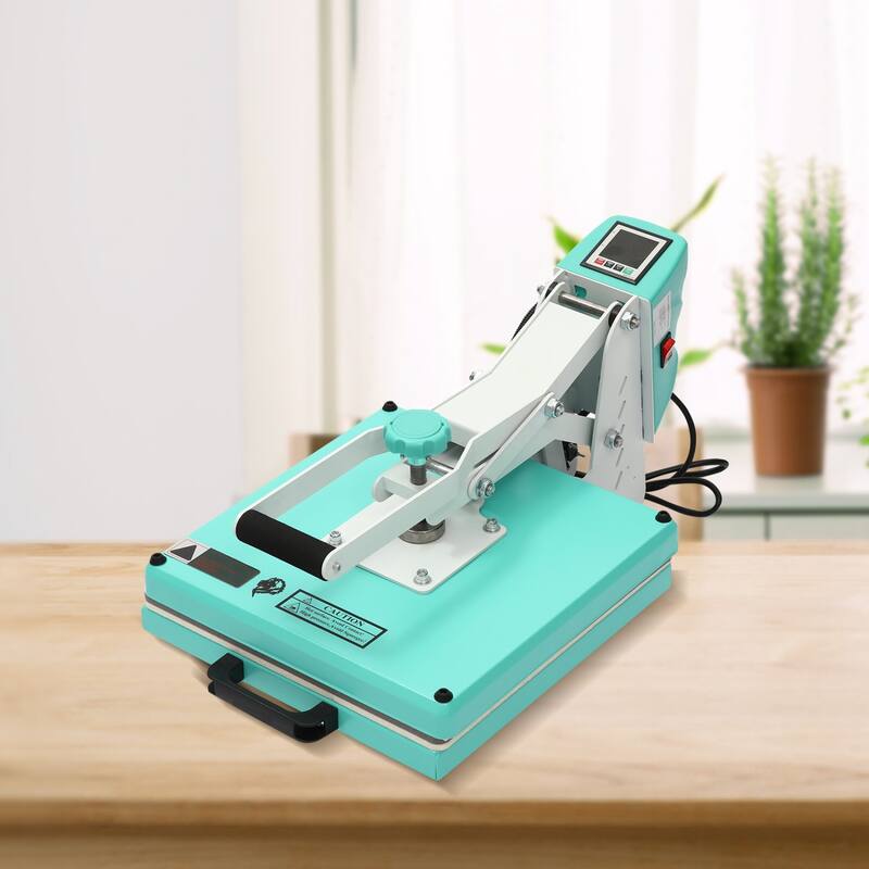 15 x 15 inches Heat Press Machine, Large Operating Panel T-Shirts Heat Press, Fast Heating, Digital Sublimation Printer - Green