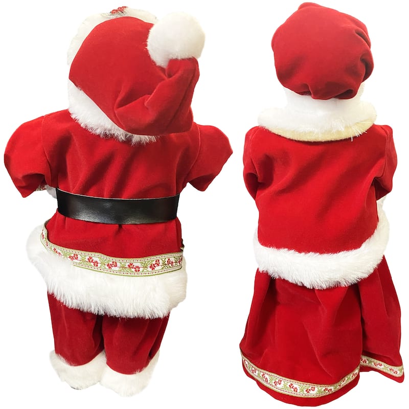 12" Mr. and Mrs. Claus, Set of 2
