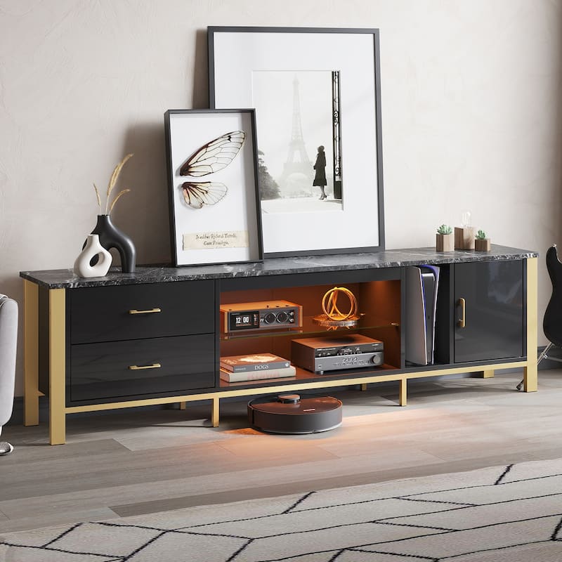 Modern TV Stands for 75/ 80/ 85 inch TV with 2 Drawers - 80 inches