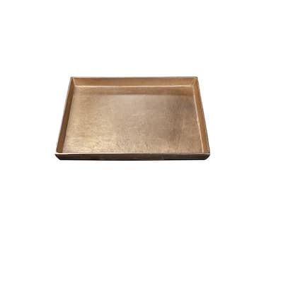 Sm. Cast Aluminum Rectangle Tray Brass Antique