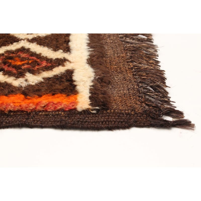 ECARPETGALLERY Hand-knotted Andelz Brown Wool Rug - 3'11 x 8'2