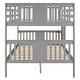 preview thumbnail 39 of 42, Full over Full Solid Wood Loft-Style Bunk Bed with Ladder, Convertible into Two Beds, Solid Wood Frame for Kids' Bedrooms