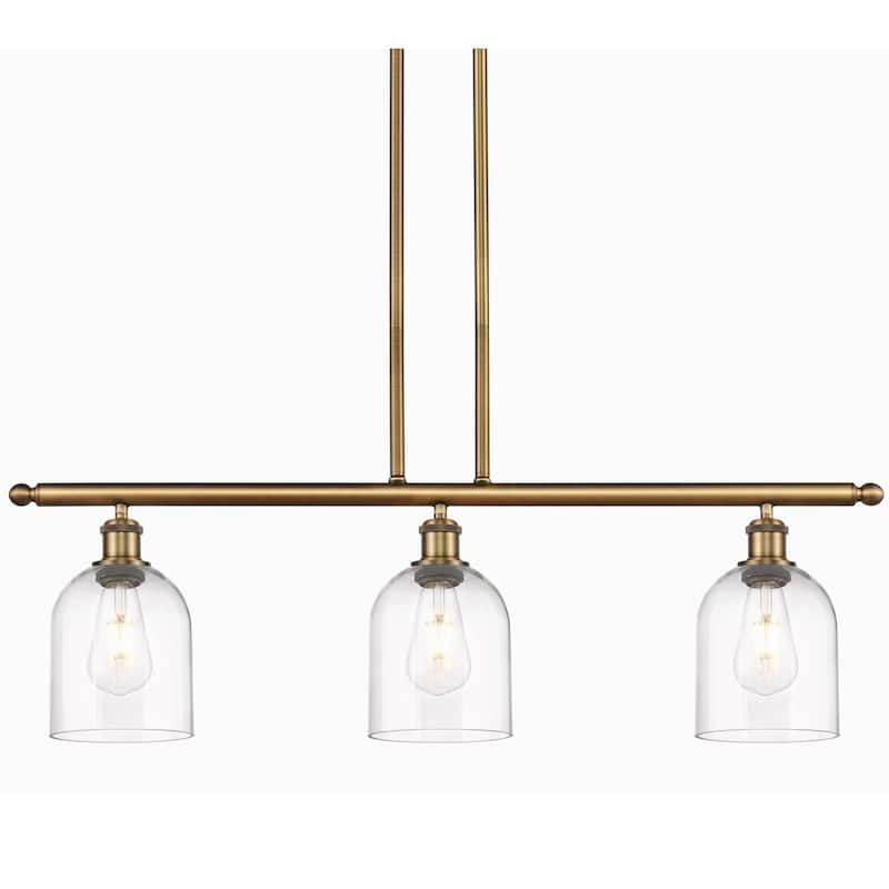 Innovations Lighting 516-3I-10-36 Bella Pendant Bella 3 Light 36" Wide - Brushed Brass / Clear