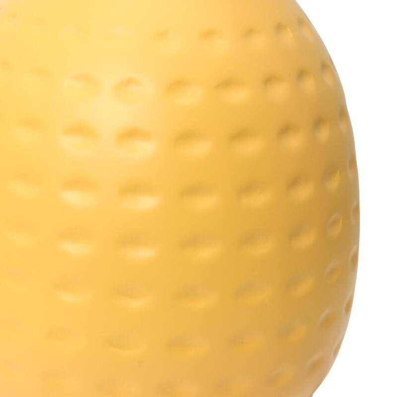 Petite Dimpled Ceramic Table Lamp with Tapered Shade - 12.5" - Yellow