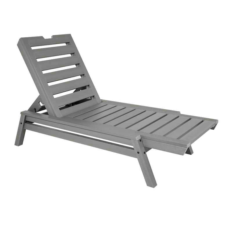 HIGHWOOD Crestone Stackable Commerical Chaise Lounge - Coastal Teak