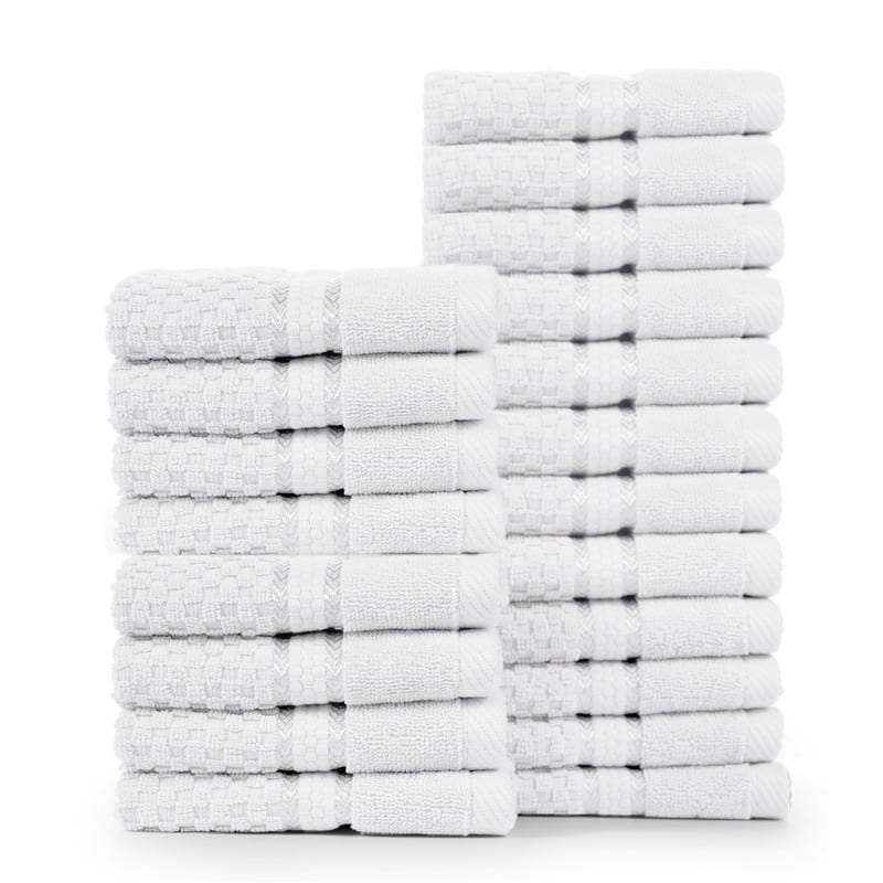 Popcorn Textured Cotton Washcloths 12 x 12 inch by Ample Decor