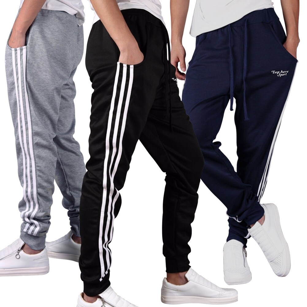 Shop Mens Casual Running Tracksuit Jogging Pants Training Pullon