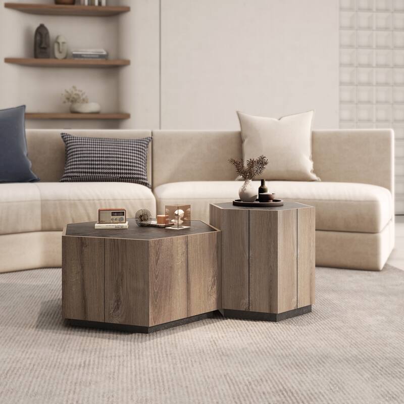 Hexagonal Rural Style Garden Retro Coffee Table