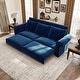 preview thumbnail 12 of 139, 93.7" Chesterfield King Pull Out Sofa Bed Sleeper Sofa with Nailhead Trim Velvet - Blue