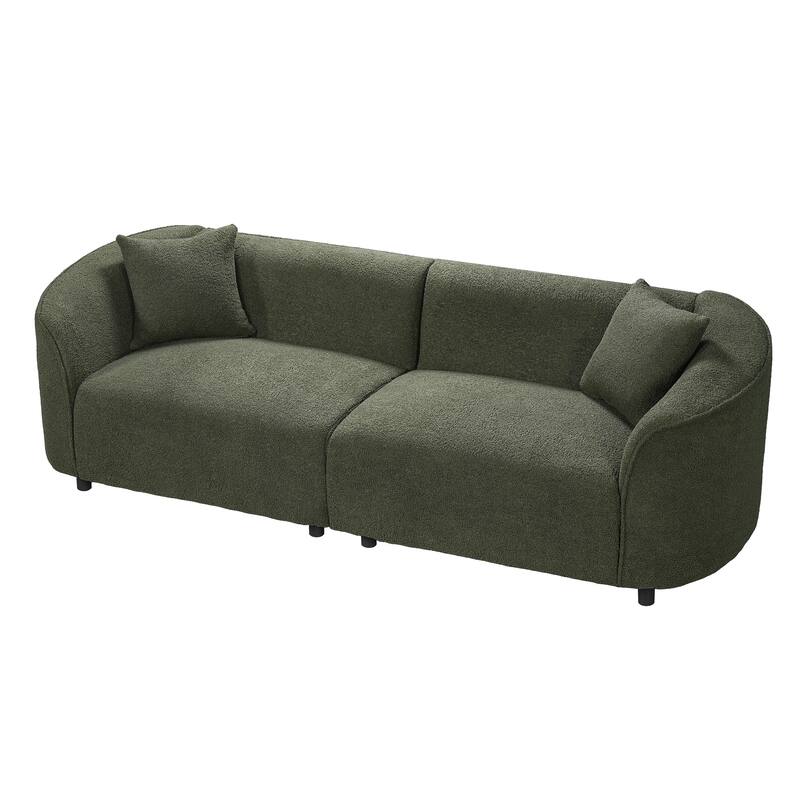 Christopher Knight Home - Allegra Sculptural Upholstered 87" Curved Sofa