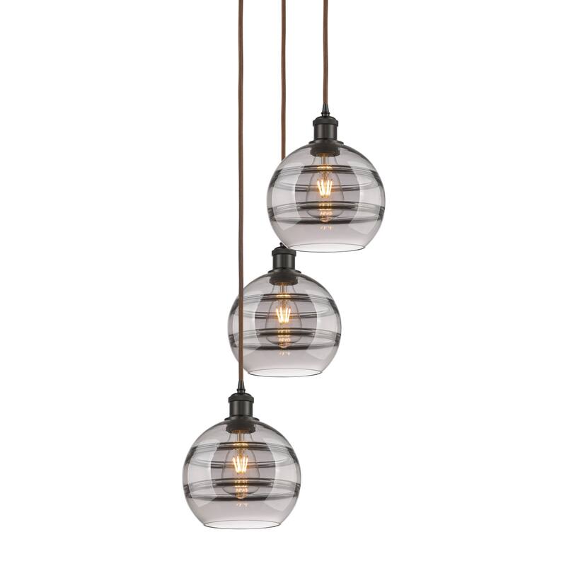 Innovations Lighting 113B-3P-30-15 Rochester Pendant Rochester 3 Light - Oil Rubbed Bronze / Smoked