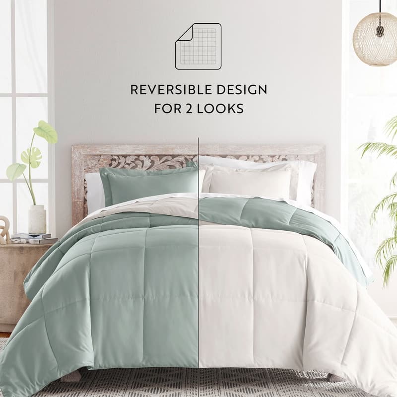 Soft Essentials All-season Down Alternative Reversible Lightweight Comforter Set