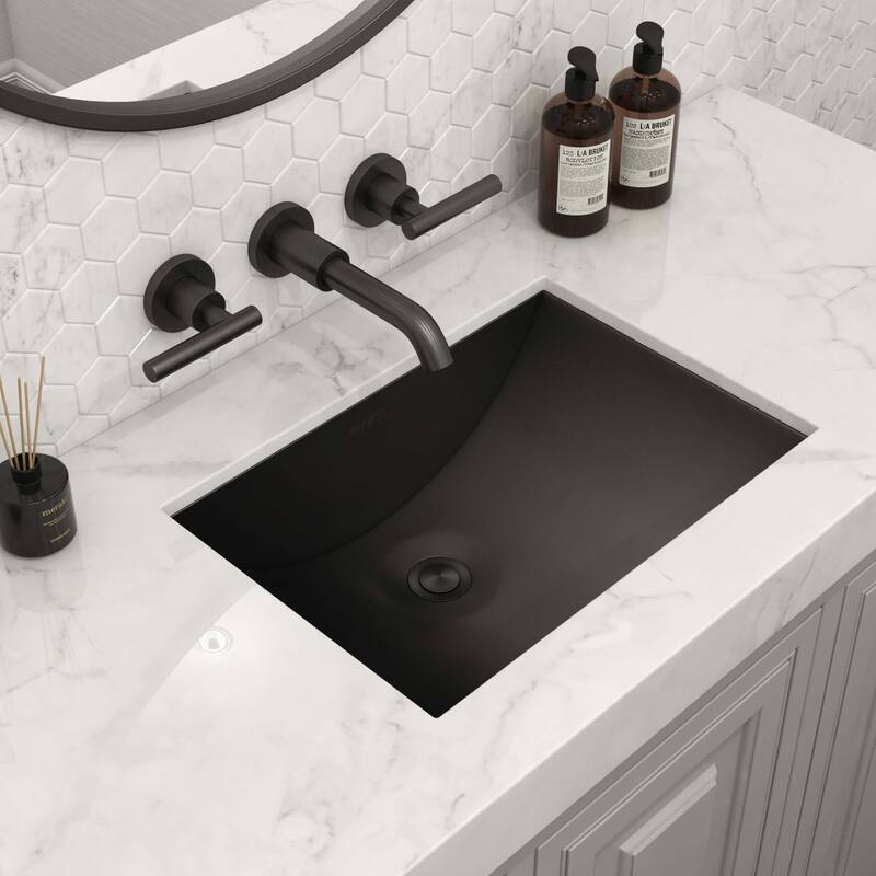 Ruvati Push Pop-up Drain for Bathroom Sinks without Overflow - Gunmetal Black Stainless Steel - RVA5103BL