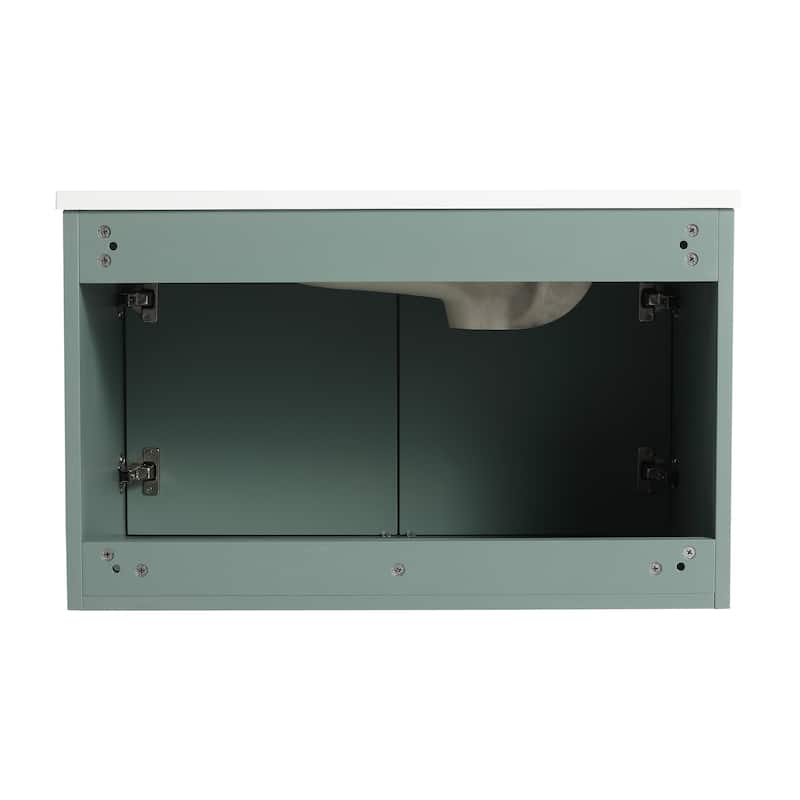 Bathroom Vanity With Sink In 24/30/36 Inch, Floating Bathroom Vanity With Soft Close Door