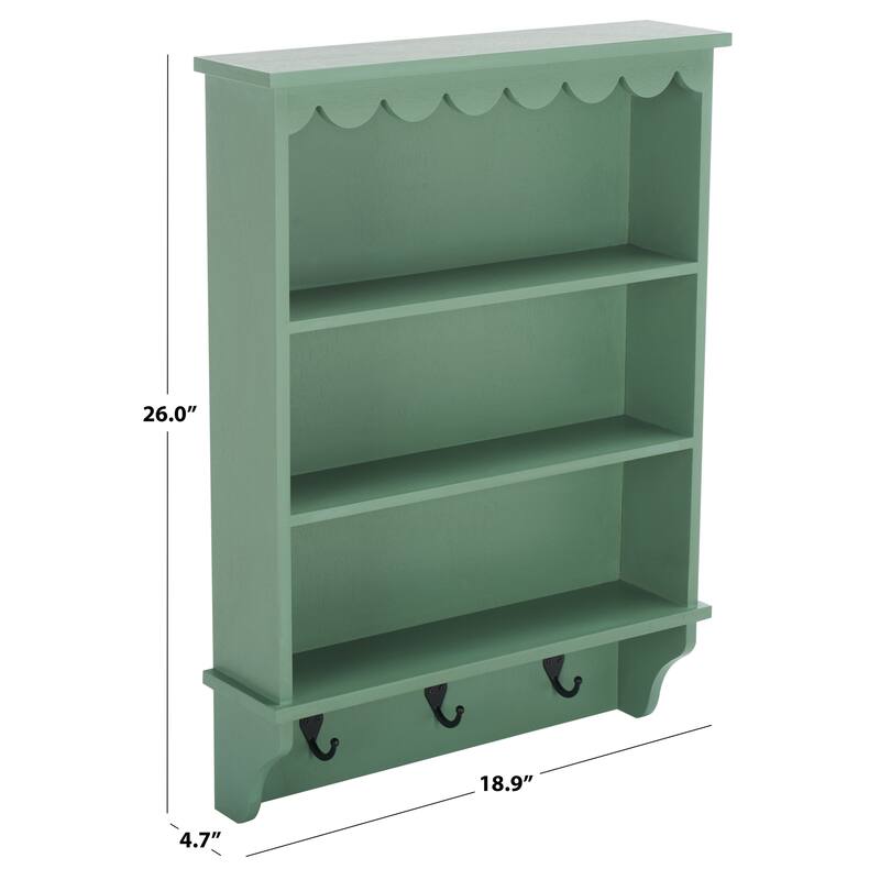 SAFAVIEH Home Haven 3 Hook Wall Rack - 19"W x 5"D x 26"H