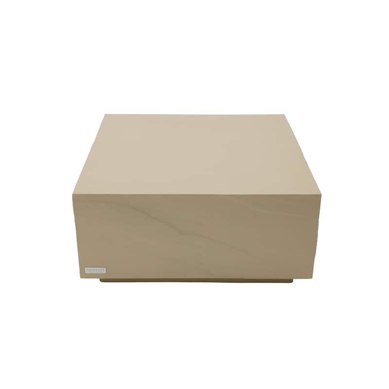 Elementi Home Colorado 34" Square Concrete Coffee Table - 33.9 X 33.9 X 16 - Sunlight Yellow