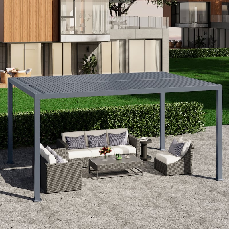 Aluminum Outdoor Pergola with Independent Louvered