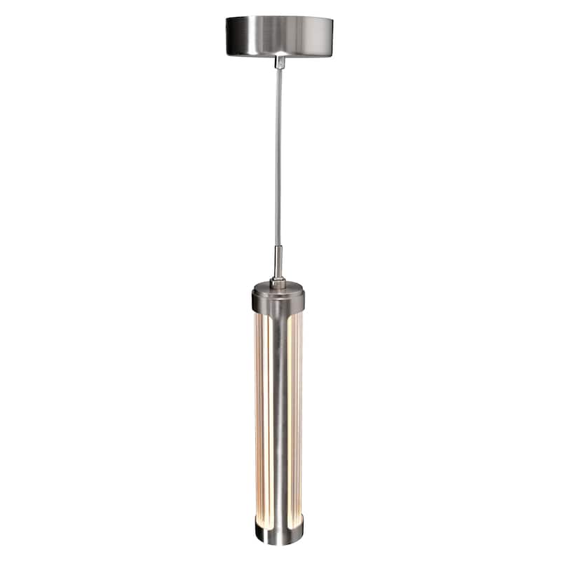 Neva 3 in LED Integrated Satin Nickel Chandelier - Satin Nickel
