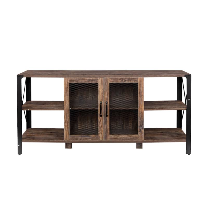 Farmhouse Style 70.87" TV Stand with Open Storage Design for TVs Up to 70"