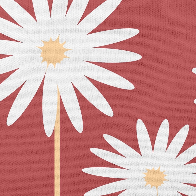 Floral Print Decorative Throw Pillow