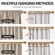 preview thumbnail 13 of 37, Living Room Curtains Back Tab Rod Pocket Faux Linen Blackout 2 Panels
