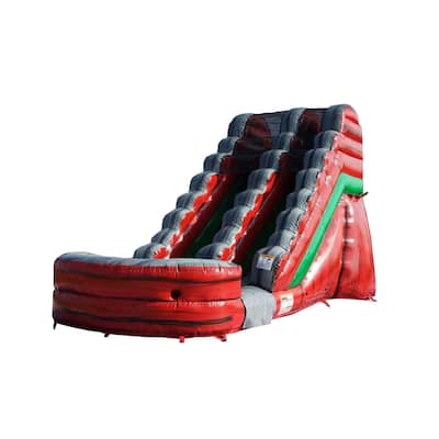 JumpOrange 15' Midnight Commercial Grade Inflatable Water Slide with Splash Pool for Kids and Adults (with Air Blower)