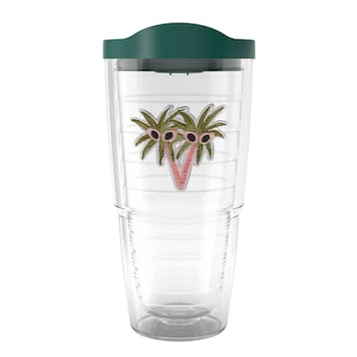 Tervis Bouffants and Broken Hearts Peeping Palm Parade Made in USA Double Walled Insulated Tumbler Travel 24oz, Classic