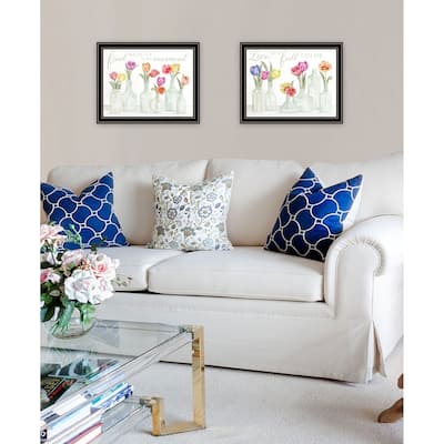 Trendy Decor 4U "Live in The Beauty of The Moment" Printed Framed Wall Art by Cindy Jacobs