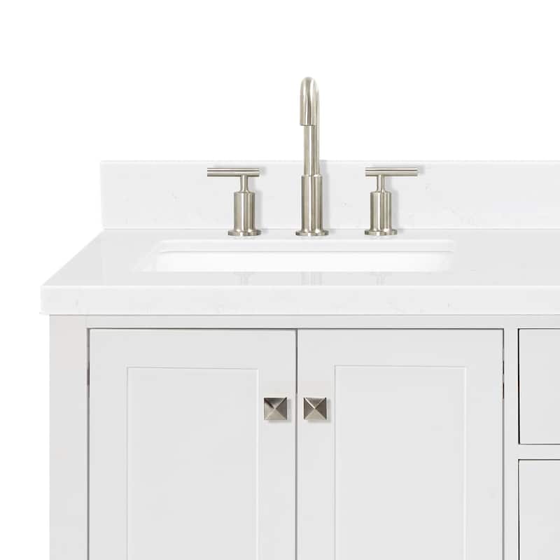 Ariel A060DCQRVO Cambridge 60" Free Standing Double Basin Vanity Set