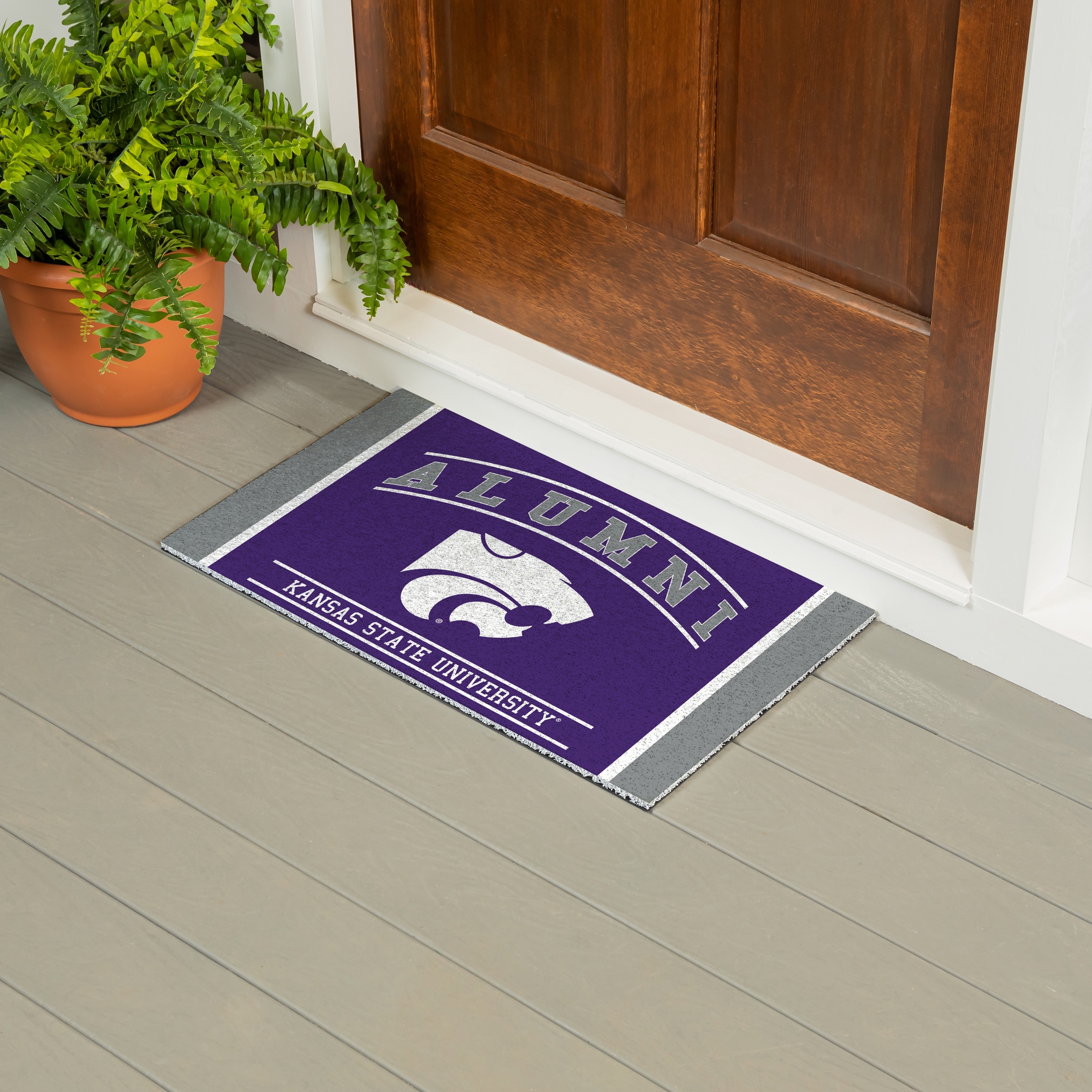 28 in. x 16 in. Kansas State University Alumni Full Color PVC Door Mat
