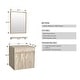 preview thumbnail 2 of 39, 24" Bathroom Vanity Set Tempered Glass/ Ceramics Sink Combo Wall Mounted Natural Cabinet Faucet Drain Mirror