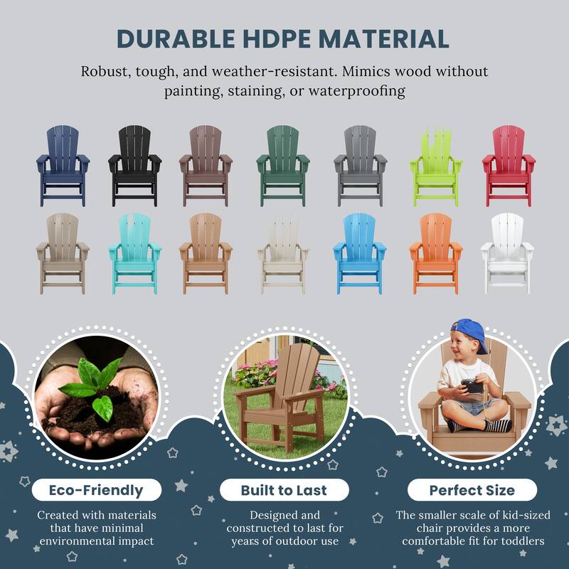 Laguna Kids Outdoor Poly Adirondack Chair (Set of 2)