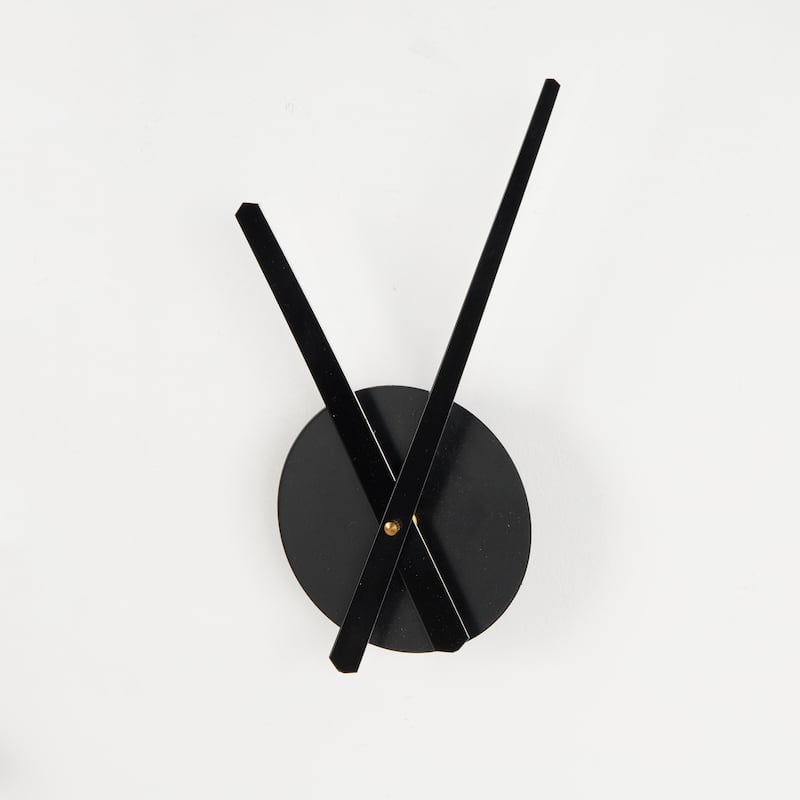 Gold or Black Metal Wall Clock with Acrylic Face and Ball Accents