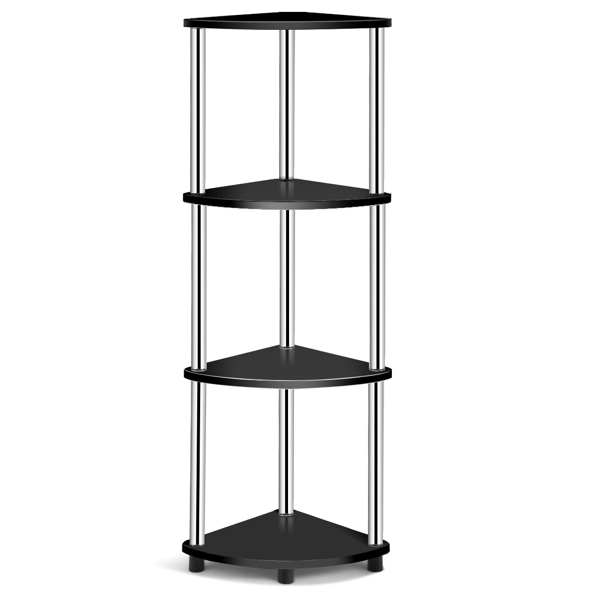 Shop Costway 4 Tier Corner Shelf Light Duty Shelf Living Room