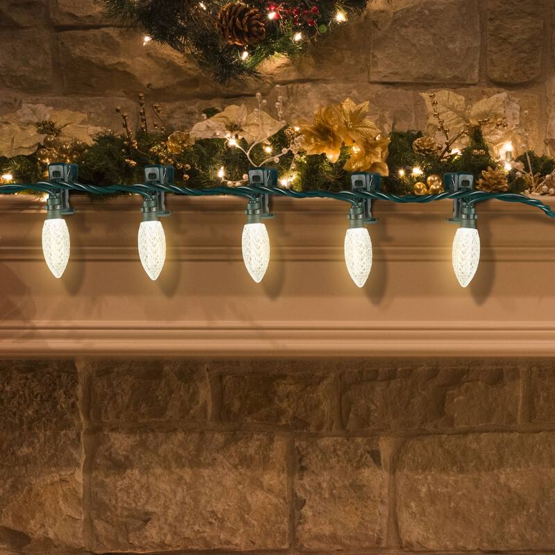NOMA Quick Clip C9 LED Christmas String Lights, 66.8 Foot, 100 Multicolor Bulbs - 66.6