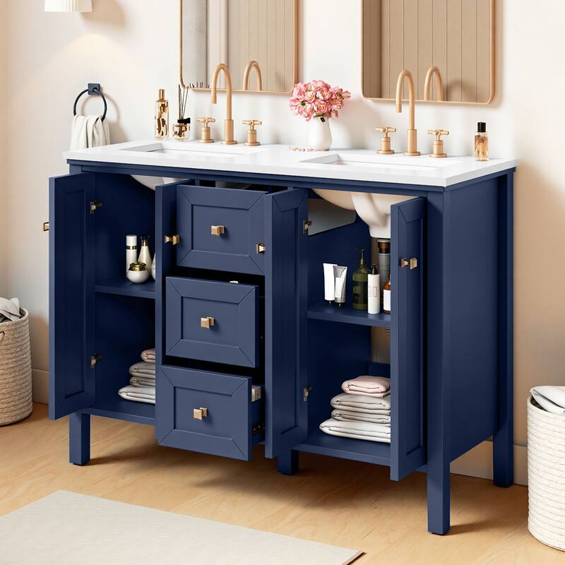 Moasis 47" Double Bathroom Vanity with Sink Set