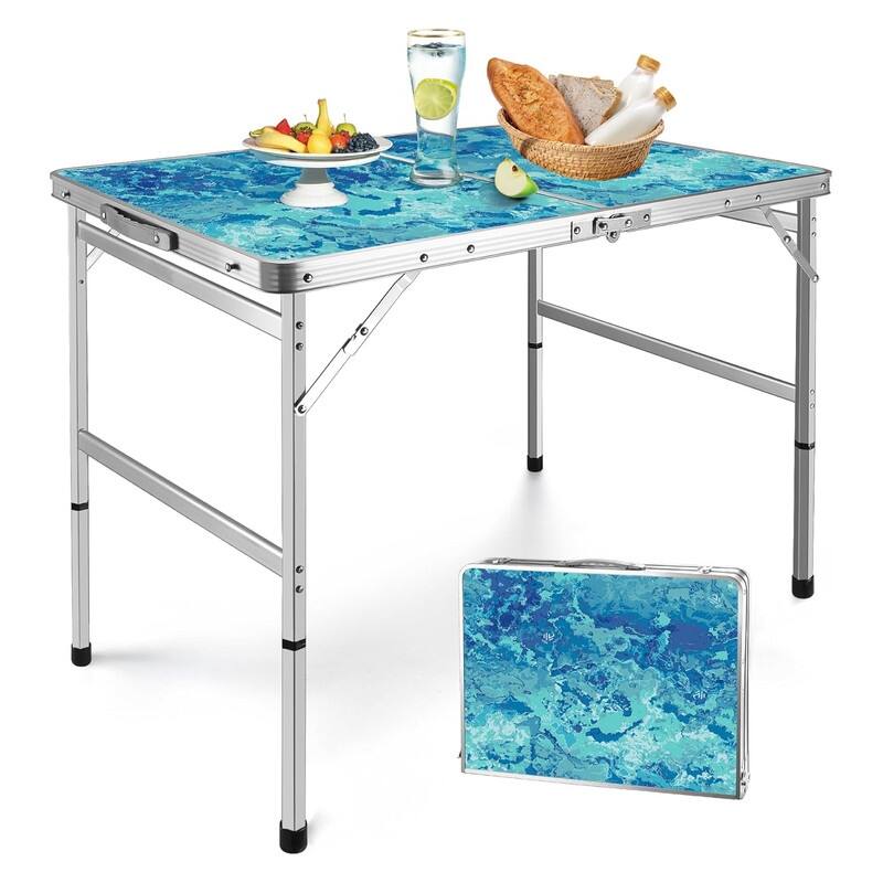 Folding Camping Table 2FT, Portable Small Picnic Table - 35.4" x 23.6"