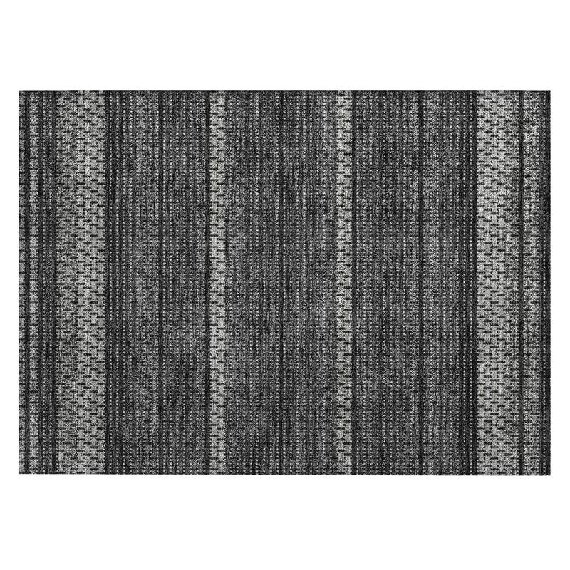 Machine Washable Indoor/ Outdoor Boho Stripe Chantille Rug