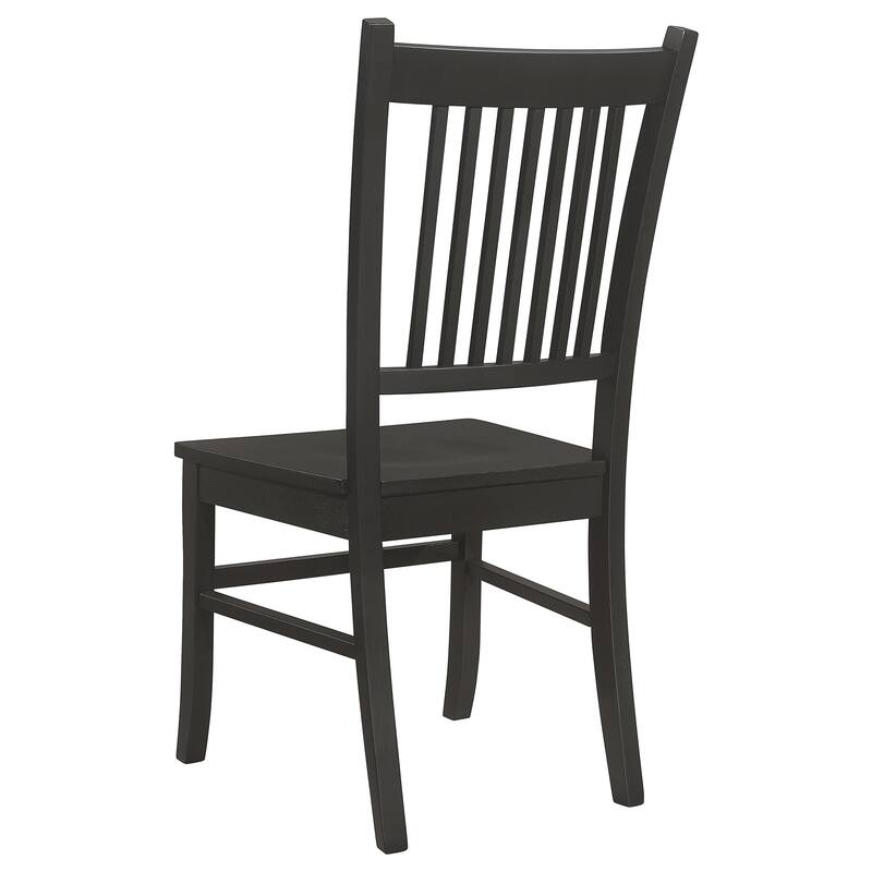 Marbrisa Matte Black Wood Dining Side Chair (Set of 2)