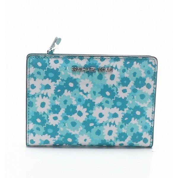 michael kors blue floral wallet